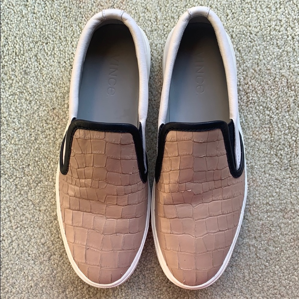 Vince Sneakers, White and Tan Size 8